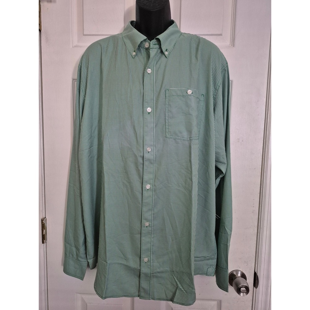 Mountain Khakis Mens XX-Large Green Gingham Classic Fit Long Sleeve Shirt‎
